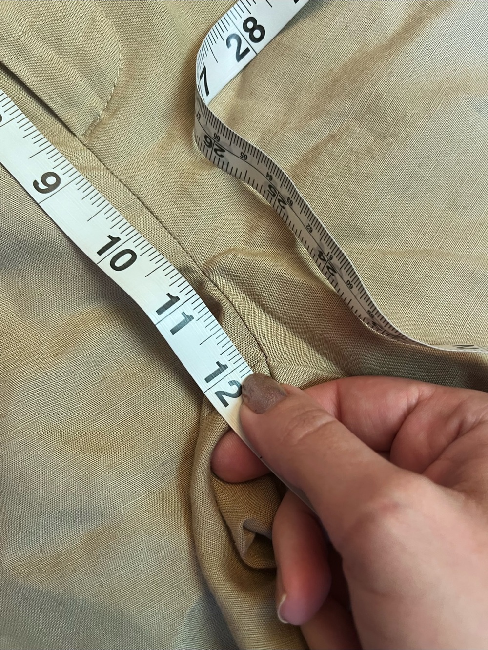 BANANA REPUBLIC Arcata Tencel-Linen Easy Wide Leg Pants in Beige Size M - Picture 6 of 7